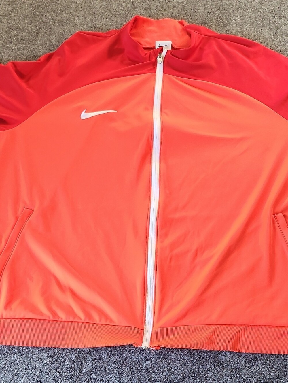 Nike Men's Coral/Red Full-Zip Performance Jacket